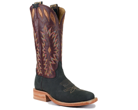 Hyer Women's Cherryvale Square Toe Western Boot in Black/Cognac