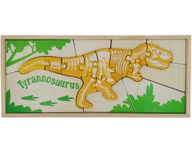 BeginAgain® Dino Skeleton Wooden Puzzle - Tyrannosaurus