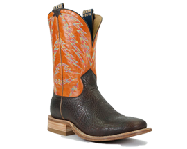 Hyer Men's Hazelton 11" Bullhide Western Boots in Apache/Tangerine
