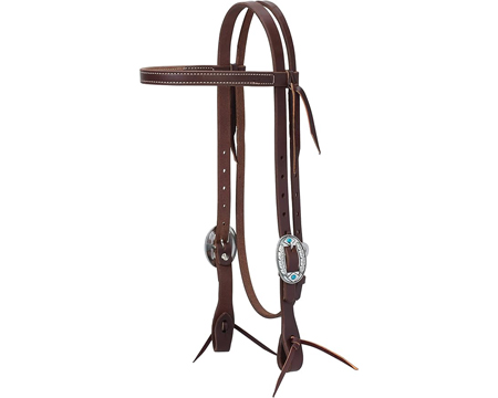 Weaver Leather Supply&reg; Feather Designer Hardware Straight Slim Browband Headstall