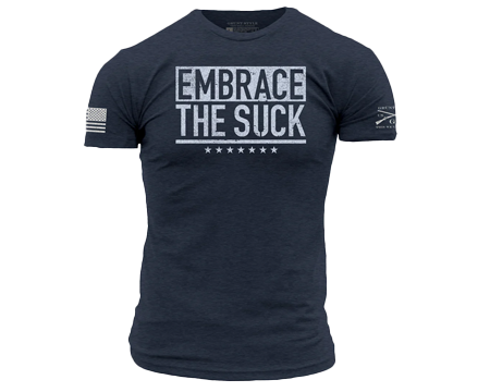 Gruntstyle Men's EMBRACE THE SUCK GYM T-SHIRT - MIDNIGHT NAVY