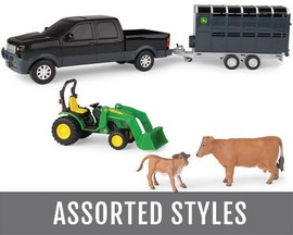 Tomy® 5-piece John Deere® 1:32 Animal Hauling Toy Set - Assorted