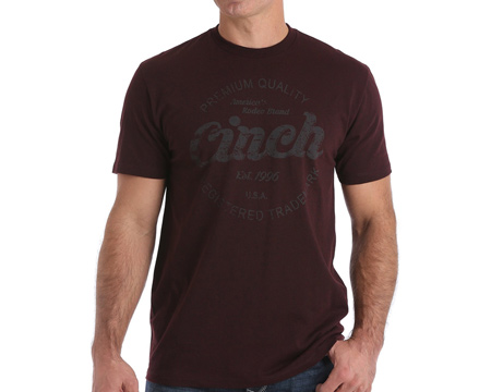 Cinch® Men's Classic Logo Short Sleeve Tee - Black Cherry