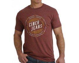 Cinch® Men's Cinch Jeans Short Sleeve Tee - Burgundy