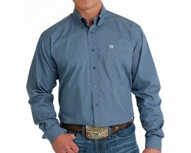Cinch® Men's Geometric Print Button-Down Long Sleeve Western Shirt - Blue