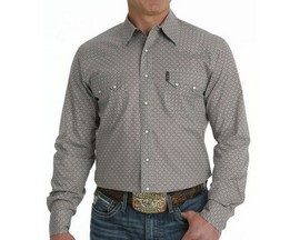 Cinch® Men's Modern Fit Snap-Down Long Sleeve Western Shirt - Red & Blue