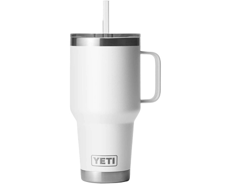 YETI Rambler 35oz Mug with Straw Lid - White