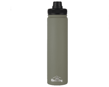 GRIZZLY 20OZ WATER BOTTLE -  Lunar Green