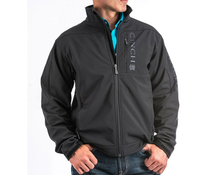 Cinch® Men's Bonded Softshell Jacket - Black