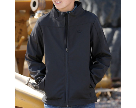 Cinch® Boy's Bonded Softshell Jacket - Black