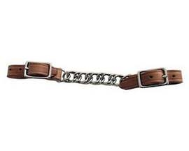 Weaver Bridle Leather Double Flat Link Chain Curb Strap