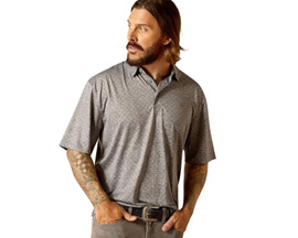 Ariat®  Men's Charger 2.0 Printed Polo Shirt - Micro Chip