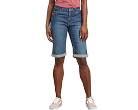 Dickies® Women's Perfect Shape Denim Bermuda Shorts - Blue