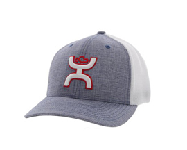 Hooey® Coach Flexfit Cap 5-Panel Hat - Denim & White