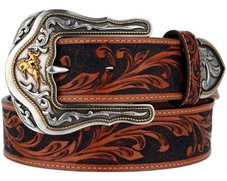 Tony Lama® Men's Westerly Ride Leather Western Belt - Brown