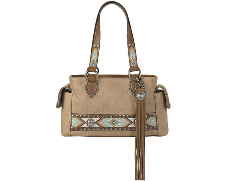 Nocona® Women's Tan Southwest Concealed Carry Satchel - Carmen Style