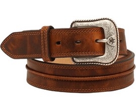 Ariat® Men's Rowdy Center Leather Western Belt - Brown