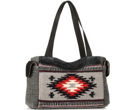 Nocona® Women's Black Aztec Blanket Concealed Carry Satchel - Wren Style