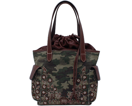 Nocona® Women's Concealed Carry Bucket Bag - Flower Embossed Camo