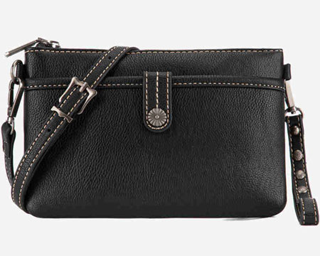Wrangler® Women's Vintage Plain Crossbody Clutch - Black