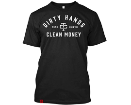 Men's Troll Co Clothing Dirty Hands Clean Money Classic T-Shirt - Black
