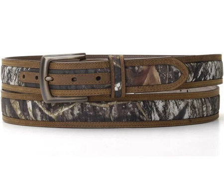 Nocona® Men's Mossy Oak® Camo Leather Belt