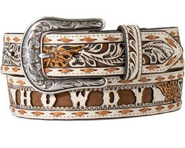 Angel Ranch® Women's Howdy Filigree Western Belt - White