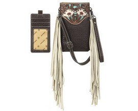 Ariat® Women's Pierced Floral Tooled Crossbody Bag - Monroe Style