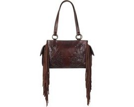 Ariat® Women's Tooled Leather Concealed Carry Satchel Bag - Victoria Style