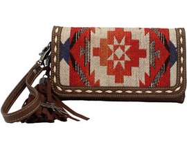 Angel Ranch® Women's Woven Western Clutch - Aztec Multi