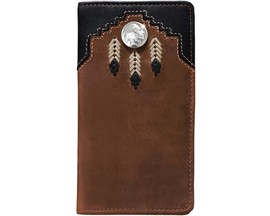 Brighton® Men's Chieftain Feather Bi-Fold Checkbook Wallet
