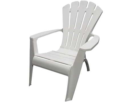 Gracious Living King White Resin Frame Adirondack Chair