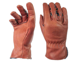 Bear Knuckles Work Duty Brown Leather Cowhide Driver Gloves