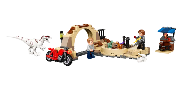 LEGO® Jurassic World Antrociraptor Dinosaur Bike Chase Set