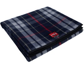 Swiss Link® Classic Wool Plaid Picnic Blanket - Twilight Blue