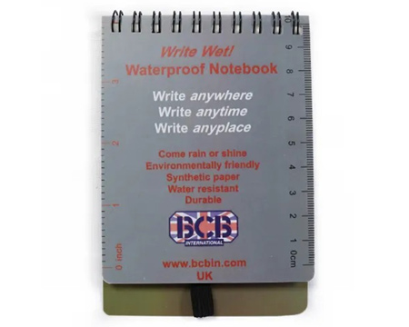BCB International&reg; Write Wet� Waterproof Notebook