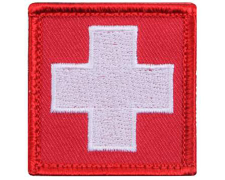 Rothco® White Cross Red Morale Patch