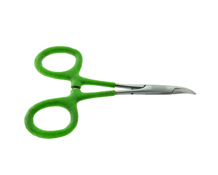 Rivergrip Forcep Curved 5" Green