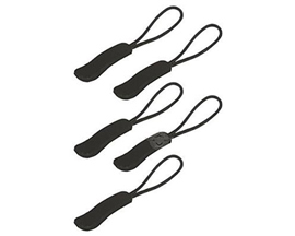 5ive Star Gear® 5 Pk Nyln Cord Zipper Pulls - Black