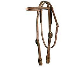 5/8" Shaped Cheeks Barbed Wire Headstall