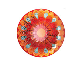 Spinfinity Designs® Large Mandala Sunset Wind Spinner