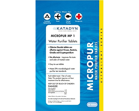 Katadyn Micropur MP1 Purfification Tablets - Pack of 20