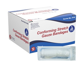 Conforming Stretch Gauze Bandage Rolls 4"x4.1yd - 12 Pack