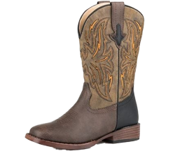 Roper® Kid's Dalton Western Boots - Brown