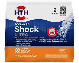 HTH Pool Care Shock Ultra 1 lb. Pool Super Shock Treatment - 6 pack
