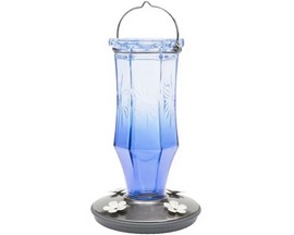 Perky-Pet® 16 oz. Top-Fill Starburst Glass Hummingbird Feeder - Sapphire