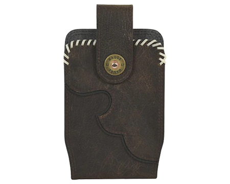 Trenditions® Justin Ostrich Cell Phone Case Holster - 12 Gauge Concho Cell