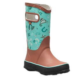 Bogs® Kids Western Mid Rainboots - Turq Multi