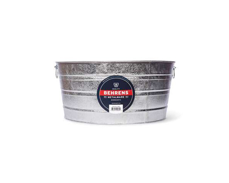Behrens® 17 gal. Galvanized Steel Round Tub
