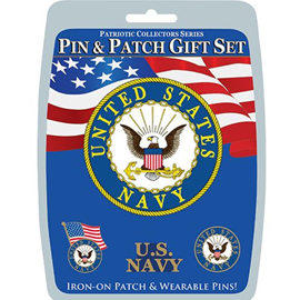 U.S Military Pin and Patch Gift Set - Navy